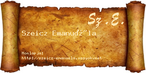 Szeicz Emanuéla névjegykártya
